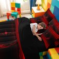 thumbnail image 5 of meiyoeat initial Ombre Art 7 Pieces Full Size Bedding Sets,Dark Monogram D Full Size Bed in a Bag,Black Reversible, 5 of 7