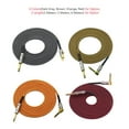 thumbnail image 5 of 3 Meters/ 10 Feet Musical Instrument Audio Guitar Cable Cord 1/4 Inch Straight to Right-angle Gold-plated TS Plugs PVC Braided Fabric Jacket for Electric Guitar Bass Mixer Amplifier Equalize, 5 of 5