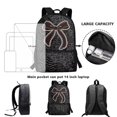 thumbnail image 6 of Yuyamidu Grey Leopard Bow 17-Inch Large Backpack for Student Daily Class Commute, Spacious Daypack with Multiple Pockets, 6 of 6