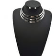 thumbnail image 2 of GHSDFBB Charm Metal Chunky Statement Bib Choker Necklace Jewelry, 2 of 5