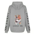 thumbnail image 4 of WEAIXIMIUNG Mode Femmes Hoodies & Sweatshirts Tendance Manches Lettres Hoodie, 4 of 5
