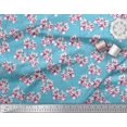 thumbnail image 1 of Soimoi Blue Cotton Duck Fabric Peony Floral Print Fabric by the Yard 42 Inch Wide, 1 of 3