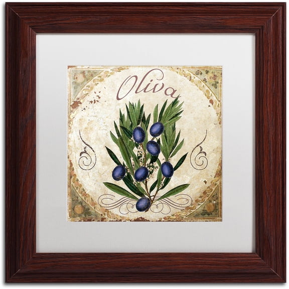 Trademark Fine Art "Mangia V" Canvas Art by Color Bakery White Matte, Wood Frame