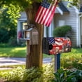 thumbnail image 4 of American Flag with Spring Flowers Mailbox Covers Magnetic Standard Size,Spring Summer Floral Patriotic Magnetic Mailbox Covers Mailbox Wraps Post Letter Box Cover for Holiday Yard Decor 18"x21", 4 of 6