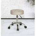 thumbnail image 1 of Hillsdale Nora Tabouret de Bureau Réglable Sans Dossier avec Roulettes, Velours Crème, 1 of 9
