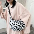 thumbnail image 4 of Bolsa Bolso de pecho con estampado de vaca de felpa para mujer. bandolera de calle informal. paquete de hombro (1) Ehuebsd Nuevos Originales, 4 of 9