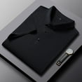 thumbnail image 3 of Men's Short Sleeve Casual Solid Stretch Polo Shirt, 3 of 11