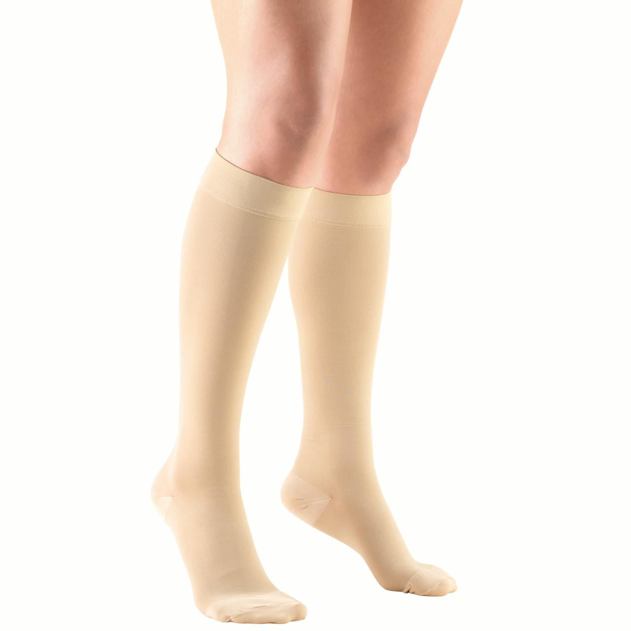 Truform Knee High Stockings, Closed Toe: 20 - 30 mmHg, Beige ...