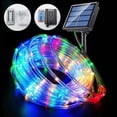thumbnail image 1 of Cadena de luces LED solares de PVC, tubo suave, luz de tubo de cuero, luz decorativa pequeña de colores para patio, impermeable para exteriores, 1 of 5
