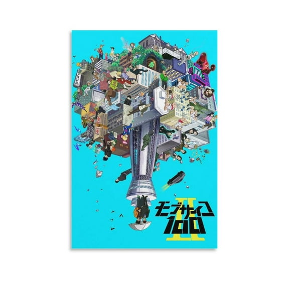 Mob Psycho 100 Anime Poster (31) Canvas Poster Wall Art Picture Prints Hanging Photo Gift Decor Home Posters Artworks 24x36inch(60x90cm)