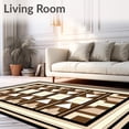 thumbnail image 2 of ODIKA 6'x9' Machine Washable Non-Slip Area Rug, Modern Floor with Geometric Border High Traffic Rug, Beige, 90191, 2 of 7
