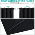 thumbnail image 3 of NICETOWN Full Blackout 2-Layer Curtains Noise Reducing Thermal Insulated Privacy Window Treatment, 52"x84", 2 Panels, Black, 3 of 8