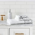 thumbnail image 3 of Zahari Home Sinatra 3 Piece Bathroom Towel Set Bath Towel Hand Towel Wash Cloth Absorbent, White, 3 of 3