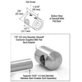 thumbnail image 4 of CRL CBR7BS 316 Brushed Stainless Right End Standoff Connector (Flat Back), 4 of 8