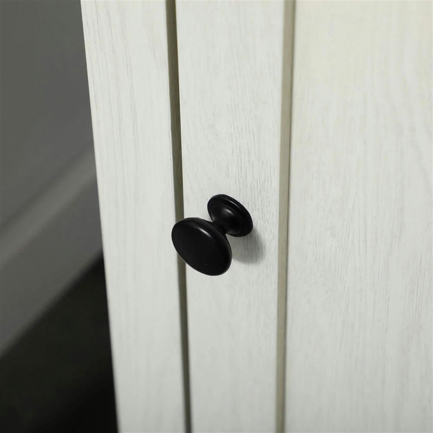 Demi Bonn 63" Tall Bathroom Storage Cabinet, Freestanding Cabinet with Door and Open Shelves for Living Room, Kitchen, Dining Room, Office, White