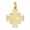 Yellow, variant on 14k White Gold Solid Polished Jerusalem Religious Faith Cross Pendant Necklace 20x18mm Pendant for Women