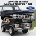 thumbnail image 2 of TOKTOO 24V Ride on Car, Licensed 1973 Ford F-150 Ride on Electric Car for Big Kid, 2 Seater Ride on Toy with Dump Bed, Remote Control, Gift for Boys Girls, Black, 2 of 6