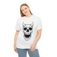thumbnail image 4 of Halloween Horned Devil Monster Skull Unisex Cotton Short Sleeve T-Shirt, 4 of 4