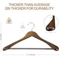 thumbnail image 6 of Wide Shoulder Wooden Hangers, Wood Clothes Hangers for Coat, Wedding Dress Hanger, 6Pack,Walnut, 6 of 8