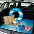 thumbnail image 2 of HUISEFOR Blue Butterfly Car Trunk Mat 29" x 39" Cargo Mat Rear Trunk Liner Anti-Scratch Cars Accessories Full Protection Universal Fit for Most Vehicle, 2 of 7