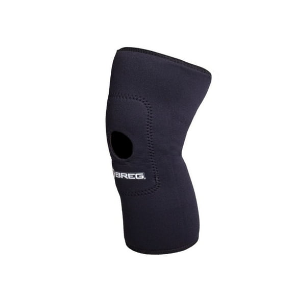 Breg Padded Neoprene Knee Brace with Open Patella Design - Extra Cushioned Support for Runner's Knee & Sprains