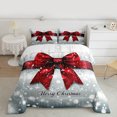 thumbnail image 2 of Manfei Princess Bowknot Bedding Comforter Set for Child, Xmas Snowflake Print Twin Comforter Sets, Happy New Year Reversible Bedding Set, Lightweight Room Decor, 2-Piece, 2 of 8