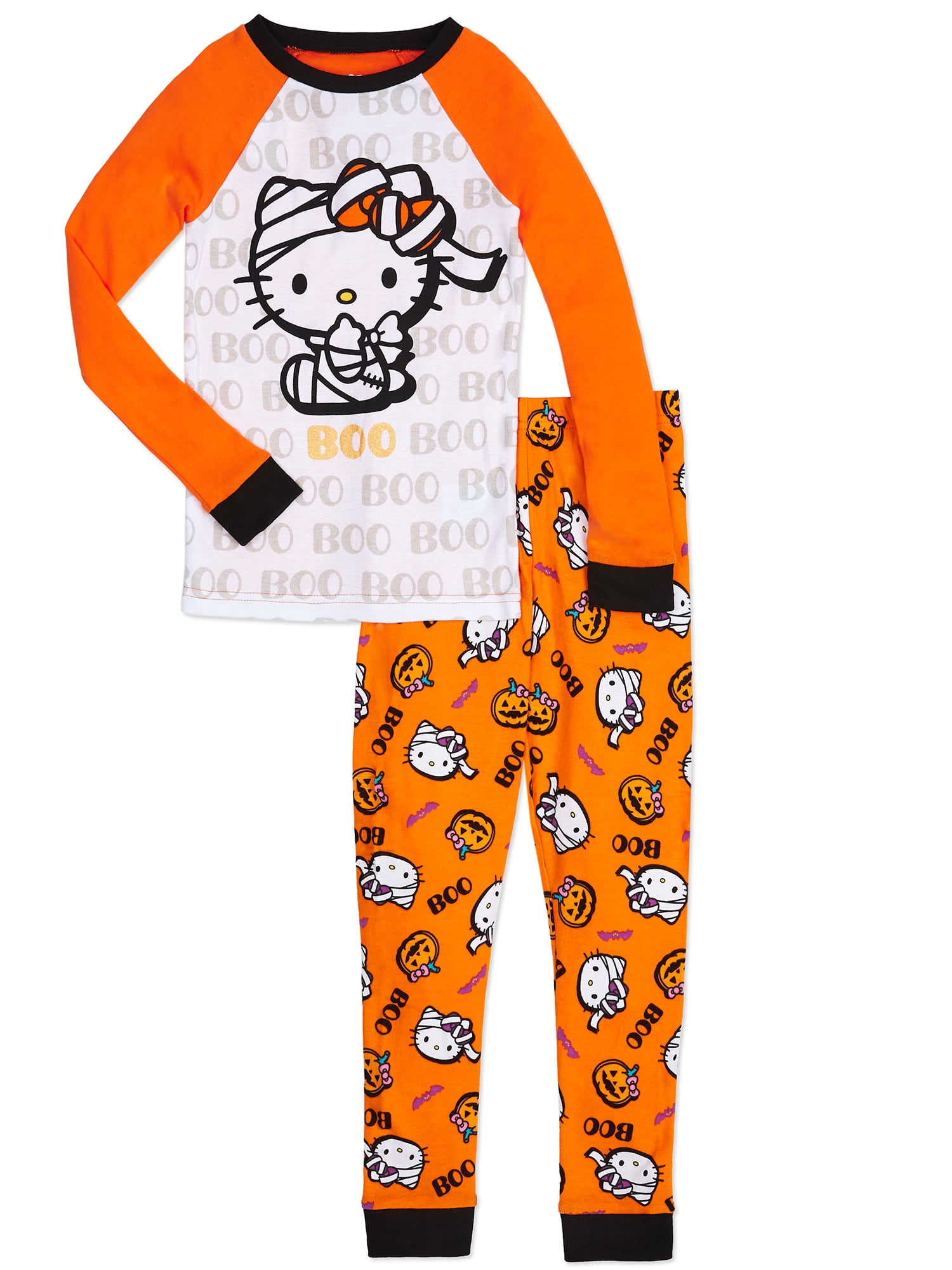 Hello Kitty Baby Girls' 4-Piece Cotton Pajama Set 