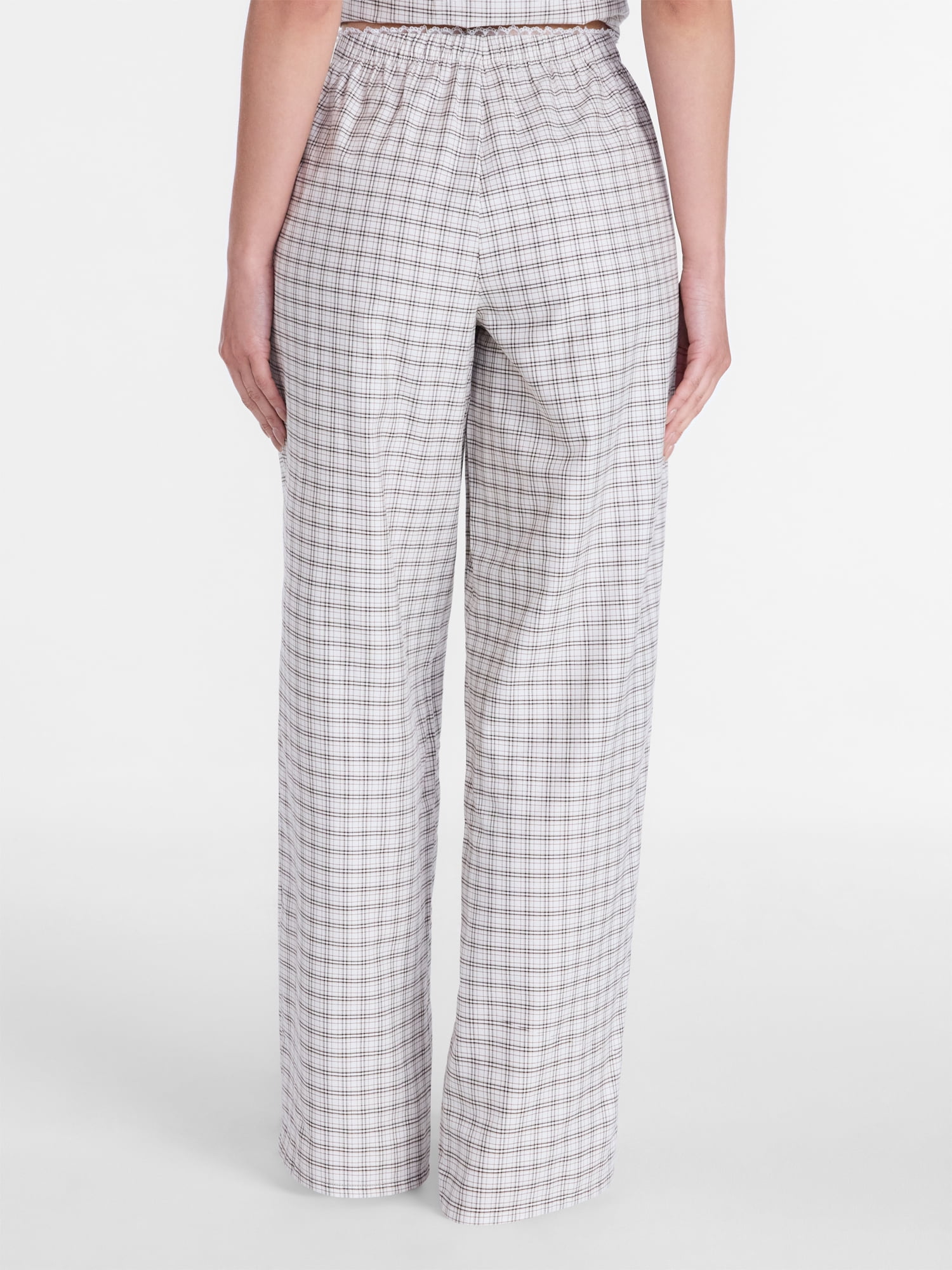 Joyspun Women's Poplin Pajama Pants, 31'' Inseam, Sizes XS-3X