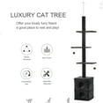 thumbnail image 3 of PawHut Cat Tree Floor to Ceiling Condo w/ Jute Scratching Post Dangling Ball Adjustable 86.5" H -96.5" H, gray, 3 of 8