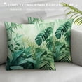 thumbnail image 3 of Acheng Palm Leaves with Lush Branches and Leaves Tropical Jungle Palm Leaves Plush Pillowcase White, 3 of 5