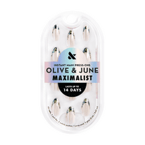 Olive & June Instant Mani Maximalist Medium Almond Press-on Nails, Camo French, 42 Pieces