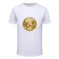 thumbnail image 4 of IWRICH Men's Disco Graphic Printed Crew Neck T Shirts Short Sleeve Casual Tees Mardi Gras Tops White M, 4 of 5
