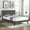 Grey, variant on Velvet Bed Frame with Pull Point Tufted Headboard | Easy Assembly, All Mattress Types | Enhance Bedroom's Comfort and Look