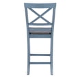thumbnail image 5 of Powell Cothran 24" Indoor Wood Counter Stool, Set of 2, Blue, 5 of 8