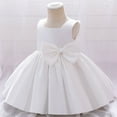 thumbnail image 5 of Jalioing Birthday Party Princess Dress for Little Girl Bowknot Tulle Skirt Toddler Girls Puffy Dresses (2-3 Years, White), 5 of 9