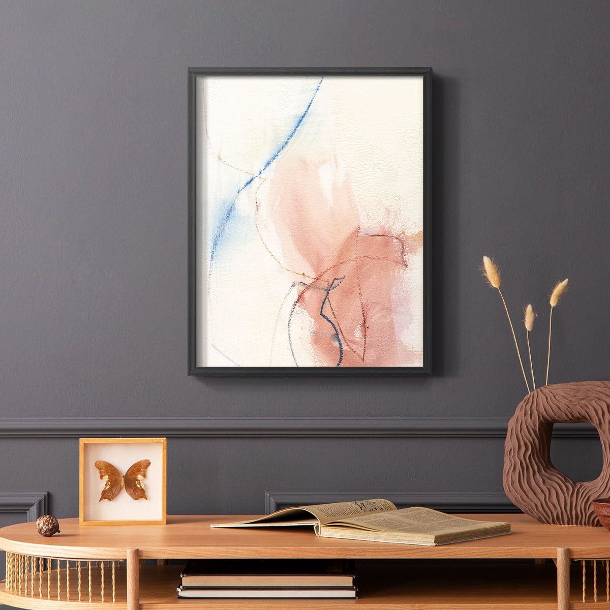 Barxan II Framed Print in Black Solid Wood Framed Print No Nail Hanging