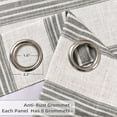 thumbnail image 3 of DriftAway Chris Vertical Striped Pattern Linen Blend Lined Thermal Insulated Blackout and Room Darkening Linen Curtains for Farmhouse Printed 2 Panels 52 Inch by 63 Inch Gray, 3 of 8