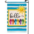 thumbnail image 2 of Summer Sunflowers Truck Garden Flag 12.5x18 Double Sided, Rustic Buffalo Plaid Floral Small Yard Flags for Outside, Burlap Seasonal Holiday Welcome Flag for Farmhouse Outdoor Decoration, 2 of 6