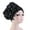 Black, variant on Flower Turban Head Wrap Vintage Headwrap Hats Elastic Beanie Head Scarf for Women