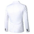 thumbnail image 3 of Vedolay Blazers for Men Solid Fashion Business Elegant Suit Jacket 2023 White,XL, 3 of 4