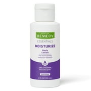 Medline Remedy Essentials Moisturizing Body Lotion Unscented (2 oz Bottle), Travel-Size, Hydrating, Non-Greasy, For Dry Skin