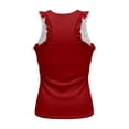 thumbnail image 6 of Workout Tops for Women Ruffle Sleeveless Racerback Crewneck Casual Loose Running Gym Athletic Tee Shirts Loose Fit Yoga Shirt, 6 of 6