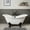 White-Black, variant on Vintage Tub & Bath Grace 72 Inch Cast Iron Double Slipper Tub - Rim Faucet Drillings - Lion Paw Feet