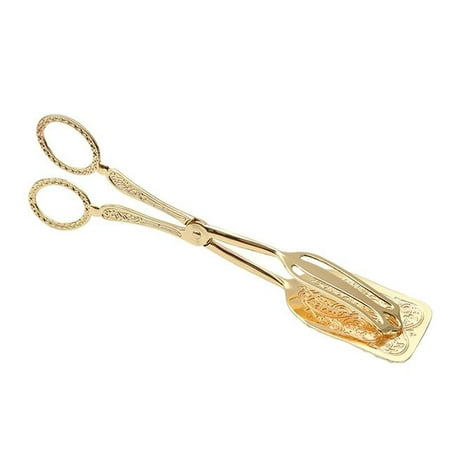 

Gold Plated Knife Fork and Spoon Snack Cake Clip Salad Bread Pastry Clamp Baking Barbecue Tools Fruit Salad Cake Kitchen Utensils