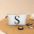 thumbnail image 4 of Personalized Floral Makeup Bag - Alphabet Initial Cosmetic Bag for Women, Perfect Gift for Friends, Moms, Bridesmaids, 4 of 6