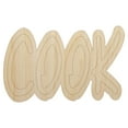 thumbnail image 1 of Cook Fun Text Wood Shape Unfinished Piece Cutout Craft DIY Projects - 4.70 Inch Size - 1/4 Inch Thick, 1 of 7