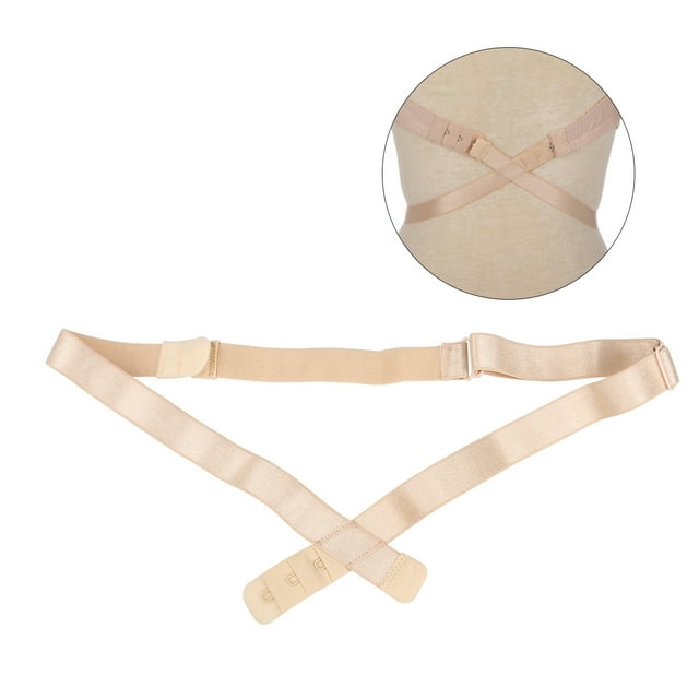 Low Back Bra Strap Converters Extender with 3 Hooks For V-Neck Backless Dress & Shirt (Skin-color)