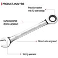 AIRAJ Ratcheting Wrench Set, 22-Piece Combination Wrench Set, SAE 1/4" to 3/4" & Metric 6-18mm, 72 Teeth