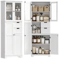 thumbnail image 1 of HOMCOM Armoire de Salle de Bain Moderne Haute, Armoire de Rangement de Cuisine, Blanc, 1 of 10