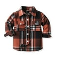 thumbnail image 2 of CSCHome 6m-12y Baby Boys Girls Plaid Flannel Shirt with Pockets for Toddler,Warm Kids Long Sleeve Flannel Shirt, 2 of 8